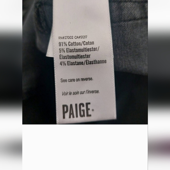 Paige Black Denim Jumpsuit - Size 2 - Picture 3 of 6